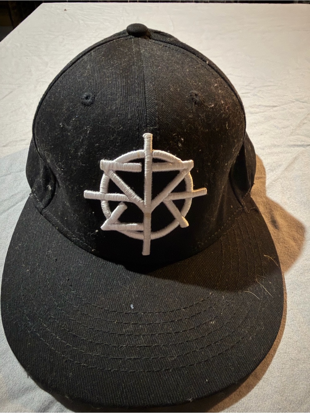 WWE Black Hat with White Embroidered Logo